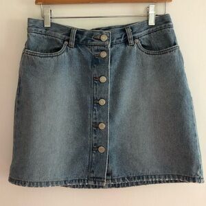 VINTAGE London Jean button-front skirt